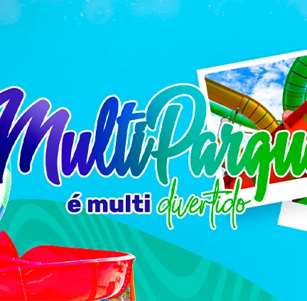 Post do Instagram com uma menina se divertindo e a logo do parque.