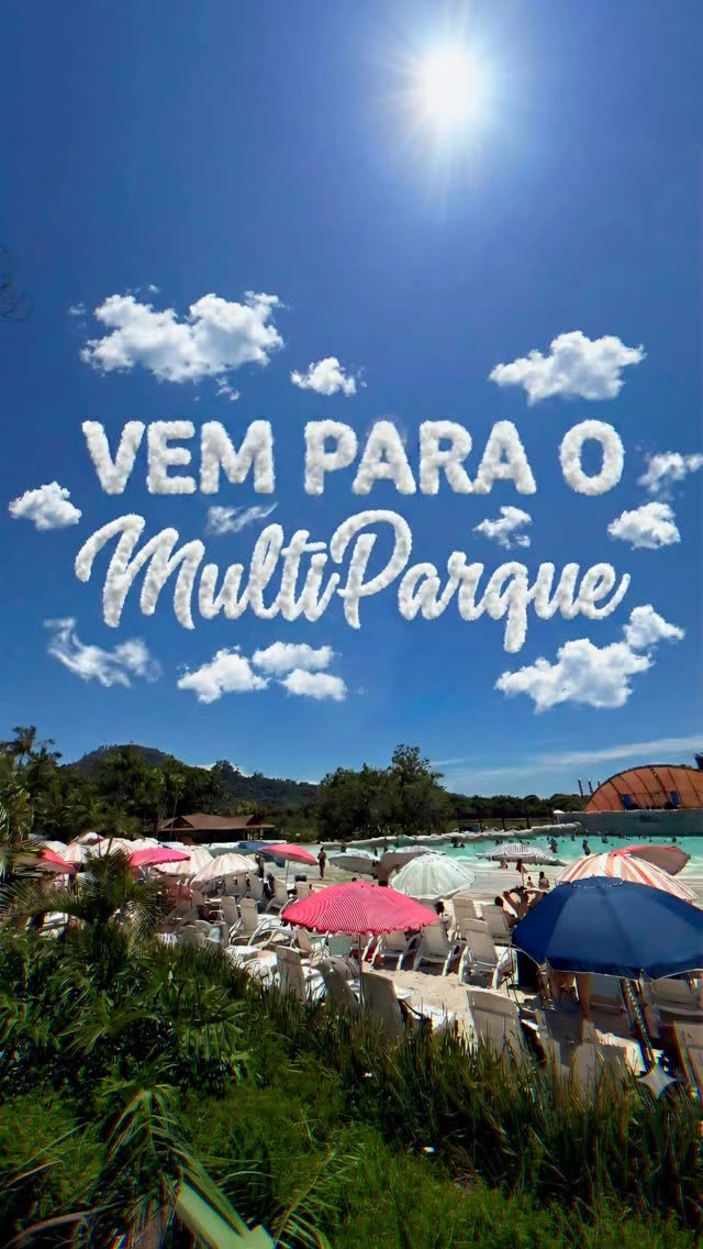 Post do Instagram com uma foto da piscina de ondas do parque.